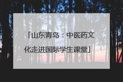 山东青岛：中医药文化走进国际学生课堂