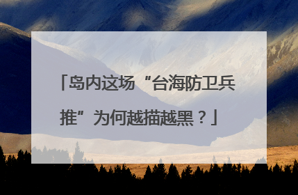 岛内这场“台海防卫兵推”为何越描越黑？