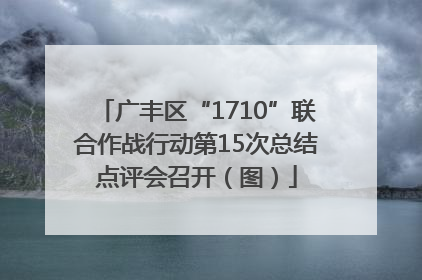广丰区“1710”联合作战行动第15次总结点评会召开（图）