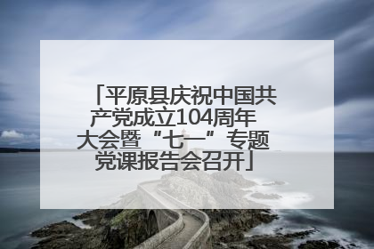 平原县庆祝中国共产党成立104周年大会暨“七一”专题党课报告会召开