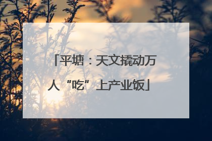 平塘：天文撬动万人“吃”上产业饭