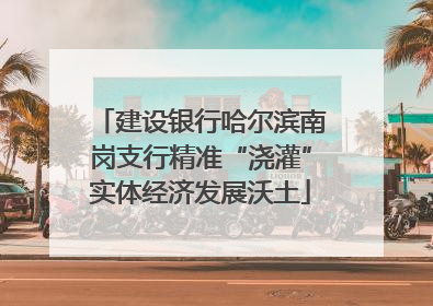 建设银行哈尔滨南岗支行精准“浇灌”实体经济发展沃土