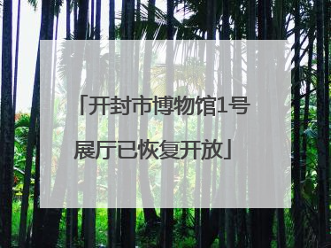 开封市博物馆1号展厅已恢复开放