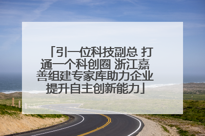 引一位科技副总 打通一个科创圈 浙江嘉善组建专家库助力企业提升自主创新能力