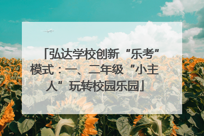 弘达学校创新“乐考”模式：一、二年级“小主人”玩转校园乐园