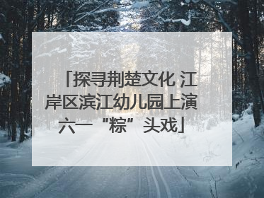 探寻荆楚文化 江岸区滨江幼儿园上演六一“粽”头戏