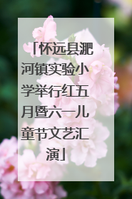 怀远县淝河镇实验小学举行红五月暨六一儿童节文艺汇演