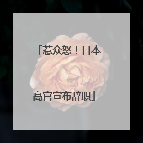 惹众怒！日本高官宣布辞职