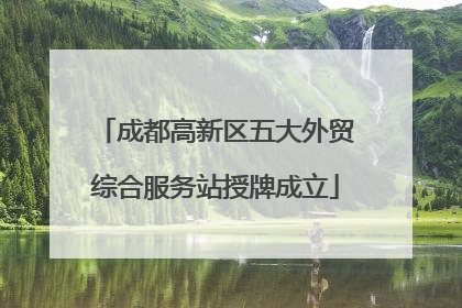 成都高新区五大外贸综合服务站授牌成立