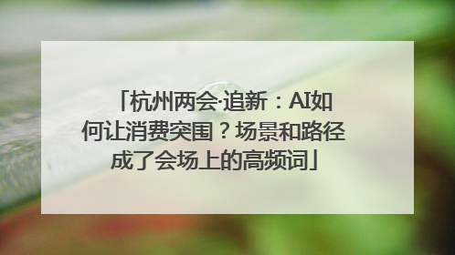 杭州两会·追新：AI如何让消费突围？场景和路径成了会场上的高频词