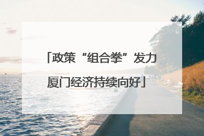 政策“组合拳”发力 厦门经济持续向好