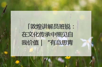 敦煌讲解员班锐：在文化传承中照见自我价值｜“有意思青年”高校公益计划