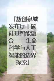 数创泉城发布厅丨碳硅基智能融合——生命科学与人工智能的边界探索