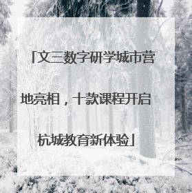 文三数字研学城市营地亮相，十款课程开启杭城教育新体验