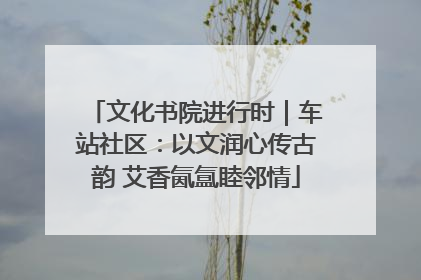 文化书院进行时｜车站社区：以文润心传古韵 艾香氤氲睦邻情