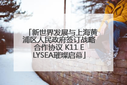 新世界发展与上海黄浦区人民政府签订战略合作协议 K11 ELYSEA璀璨启幕