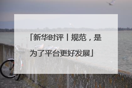 新华时评丨规范，是为了平台更好发展