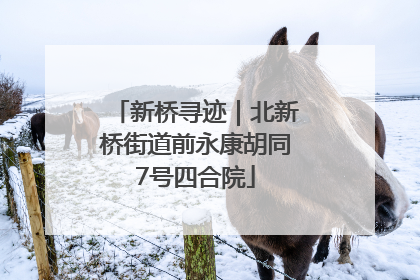 新桥寻迹｜北新桥街道前永康胡同7号四合院