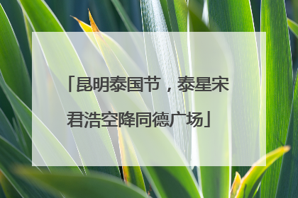 昆明泰国节，泰星宋君浩空降同德广场