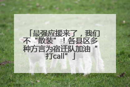 最强应援来了，我们不“散装”！各县区多种方言为宿迁队加油“打call”