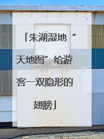 朱湖湿地“天地图”给游客一双隐形的翅膀