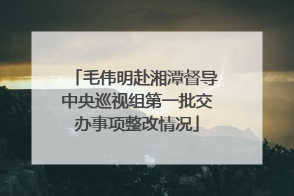 毛伟明赴湘潭督导中央巡视组第一批交办事项整改情况
