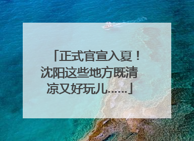 正式官宣入夏！沈阳这些地方既清凉又好玩儿……