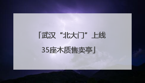 武汉“北大门”上线35座木质售卖亭