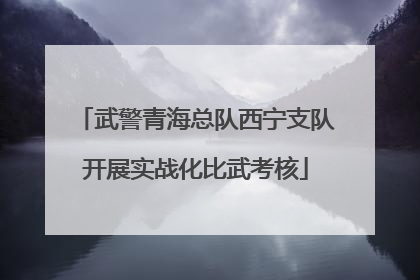 武警青海总队西宁支队开展实战化比武考核