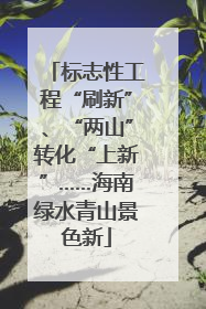 标志性工程“刷新”、“两山”转化“上新”……海南绿水青山景色新
