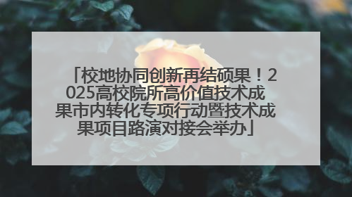 校地协同创新再结硕果！2025高校院所高价值技术成果市内转化专项行动暨技术成果项目路演对接会举办