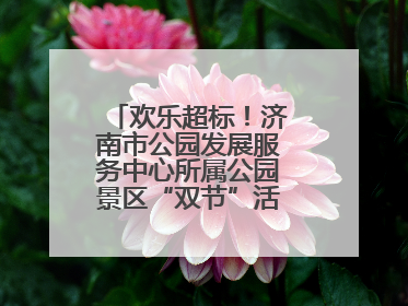 欢乐超标！济南市公园发展服务中心所属公园景区“双节”活动嗨翻假期