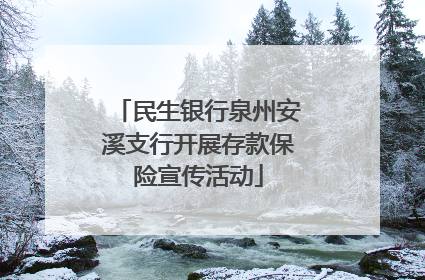 民生银行泉州安溪支行开展存款保险宣传活动