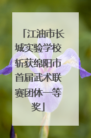 江油市长城实验学校斩获绵阳市首届武术联赛团体一等奖