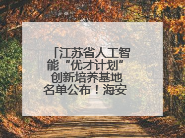 江苏省人工智能“优才计划” 创新培养基地名单公布！海安高级中学入选