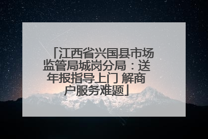 江西省兴国县市场监管局城岗分局：送年报指导上门 解商户服务难题