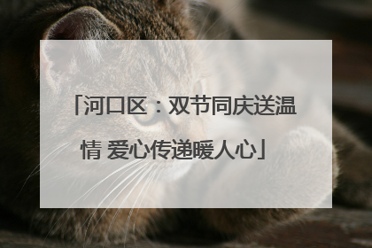 河口区：双节同庆送温情 爱心传递暖人心