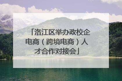 洛江区举办政校企电商（跨境电商）人才合作对接会