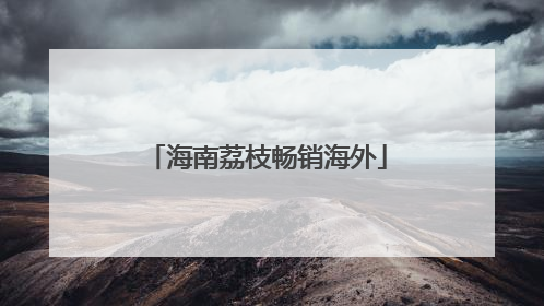 海南荔枝畅销海外