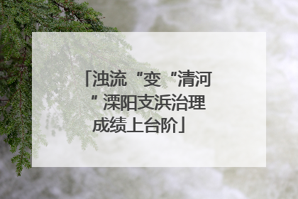 浊流“变“清河“ 溧阳支浜治理成绩上台阶