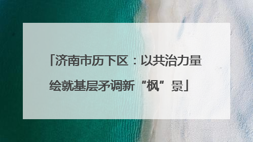 济南市历下区：以共治力量绘就基层矛调新“枫”景