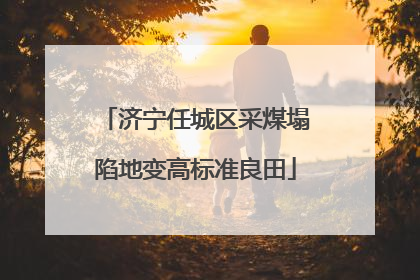 济宁任城区采煤塌陷地变高标准良田