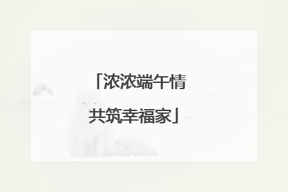 浓浓端午情 共筑幸福家