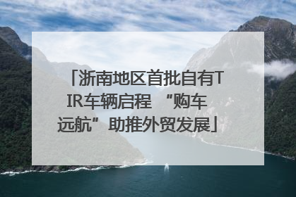 浙南地区首批自有TIR车辆启程 “购车远航”助推外贸发展