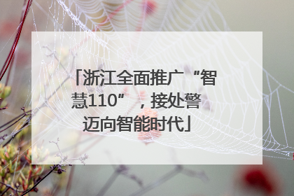 浙江全面推广“智慧110”，接处警迈向智能时代