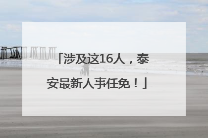 涉及这16人，泰安最新人事任免！