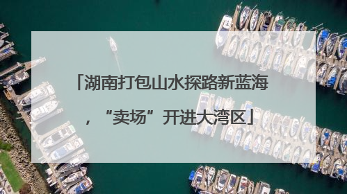 湖南打包山水探路新蓝海，“卖场”开进大湾区