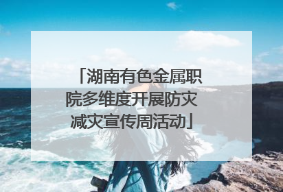 湖南有色金属职院多维度开展防灾减灾宣传周活动