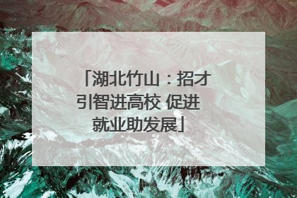 湖北竹山：招才引智进高校 促进就业助发展