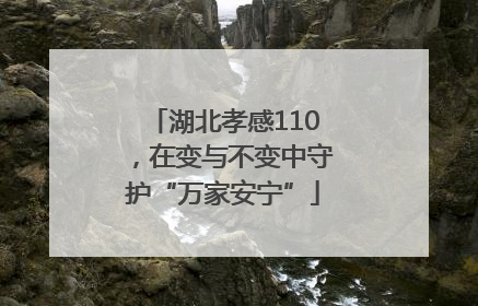 湖北孝感110，在变与不变中守护“万家安宁”